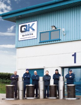 Some of the Quickits spools outside the Quickits facility in Nottinghamshire